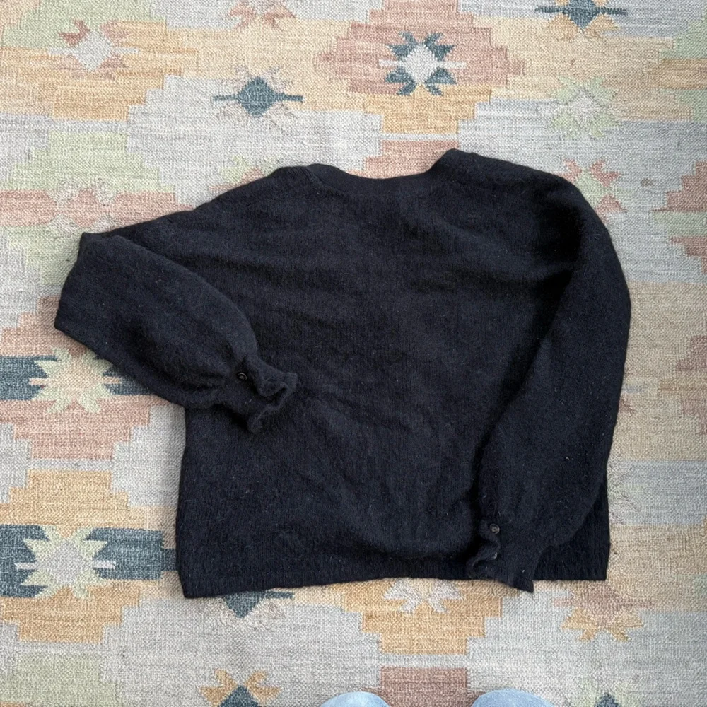 Sezane Mia Jumper Cardigan in Black Size S - Picture 2 of 5